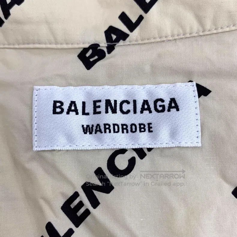Balenciaga Balenciaga Khaki logo lettering print cotton long-sleeve a Size XXS / US 00 / IT 34 - 5 Thumbnail
