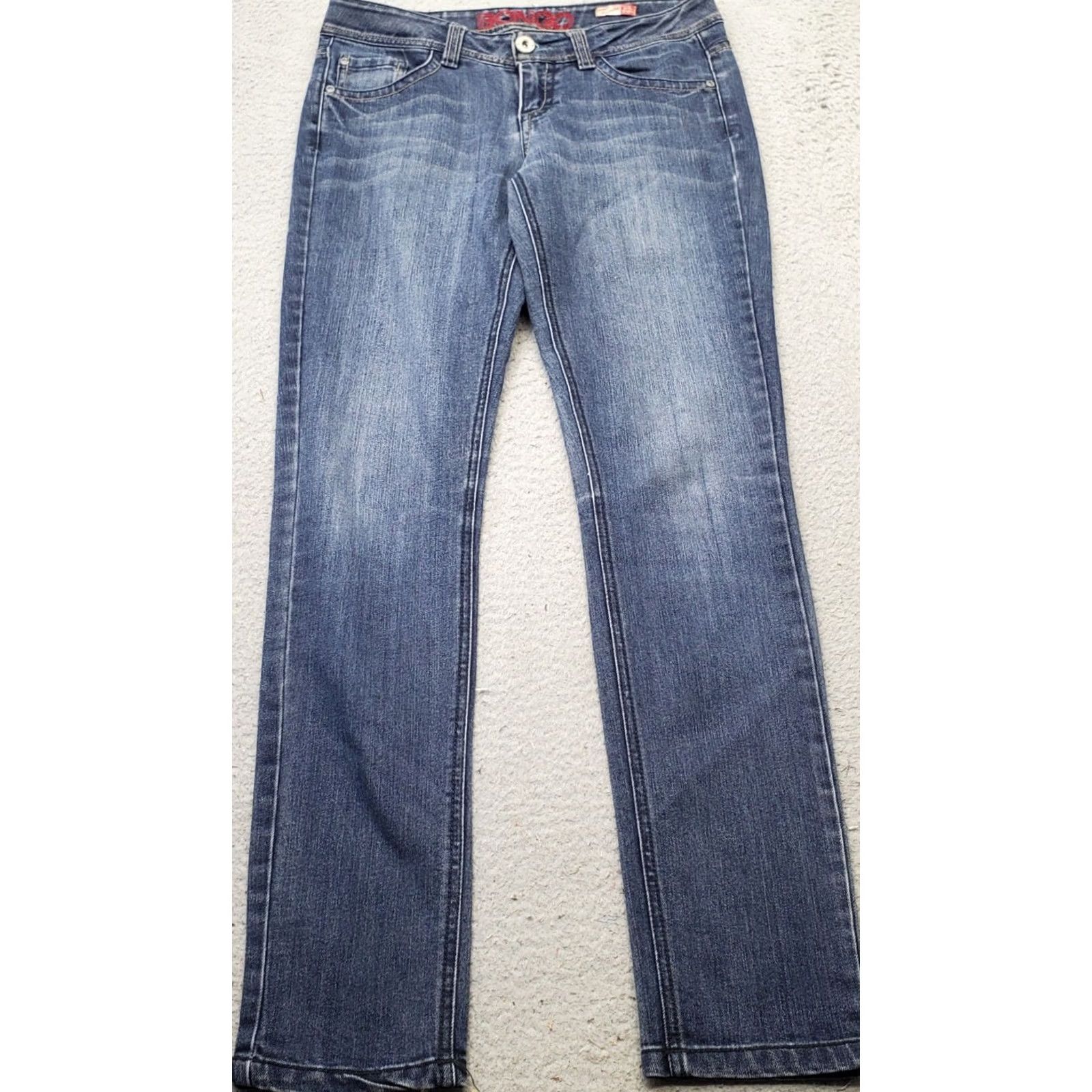 Vintage Bongo Jeans Womens 7 Blue Denim Faded Stretch Streetwear Ultra Skinny Researchers? Size 28" / US 6 / IT 42 - 2 Thumbnail