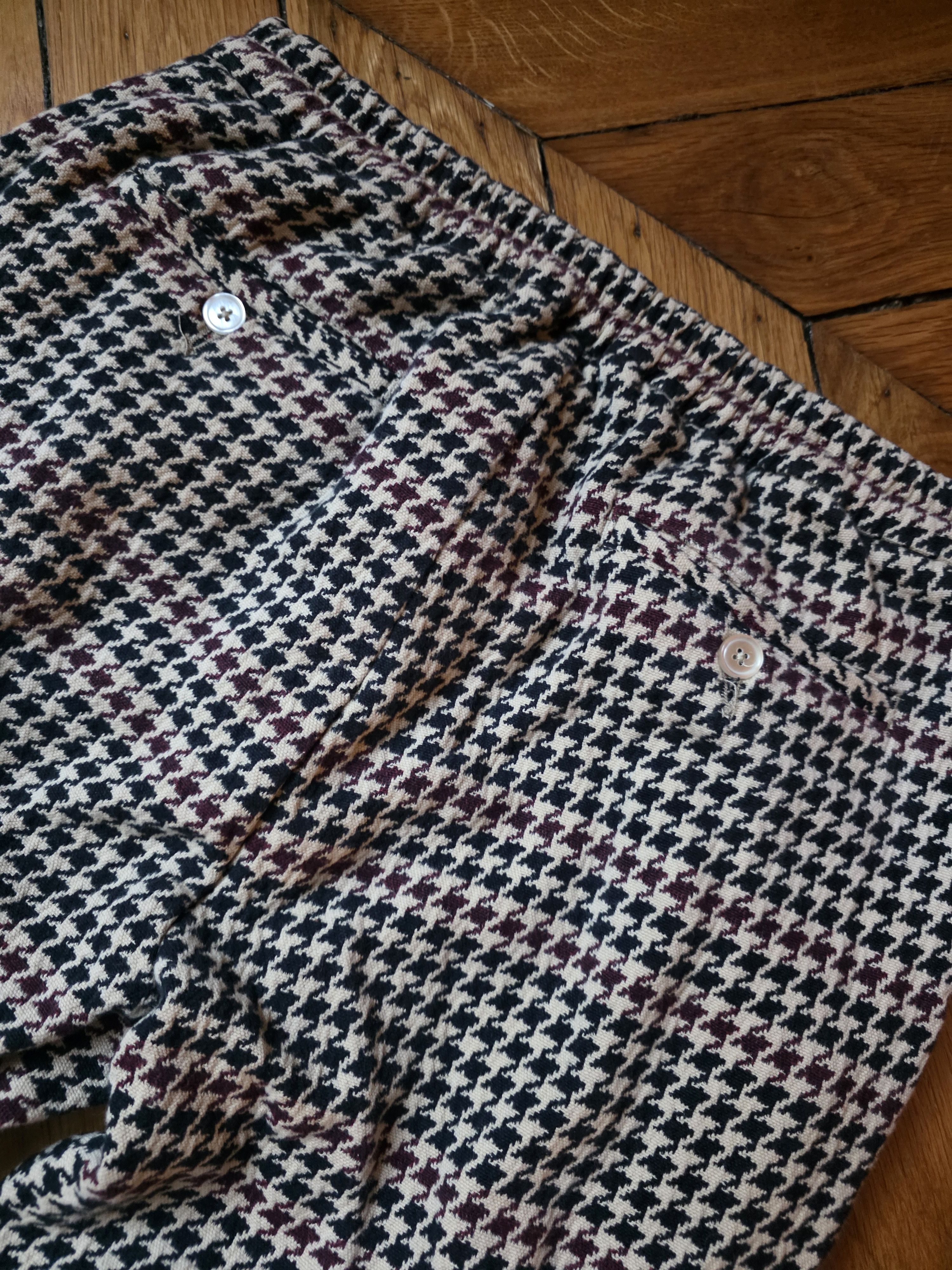 Drole De Monsieur Carrot trousers with houndstooth pattern, size 36 / S Size US 26 / EU 42 - 10 Thumbnail