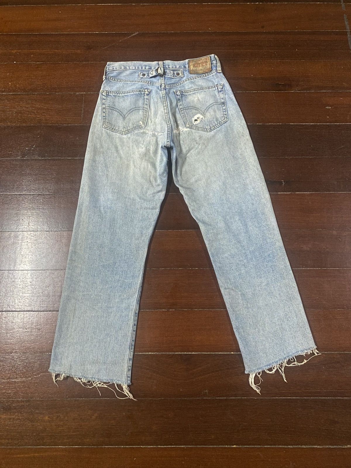Levi's Vintage Clothing Vintage Levi’s Big E 702 XX Selvedge Distressed Repair Jeans Size US 31 - 9 Thumbnail