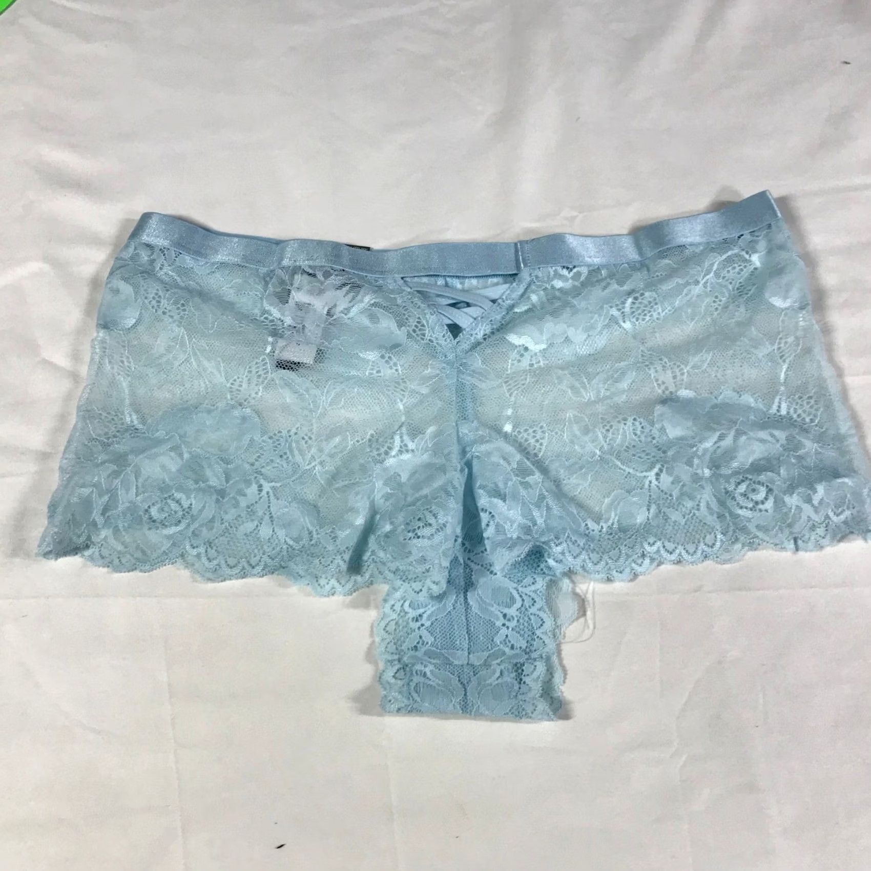 Torrid Torrid Curve Plus Size Cheeky Lace Panties Light Blue Floral Size 25" / US 0 / IT 36 - 4 Thumbnail
