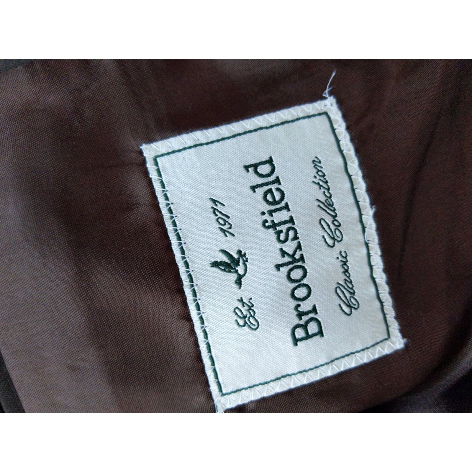 Brooksfield Brookfield Blazer Mens 52 Wool Classic Collection Suit Jacket Two Piece Solid Green Vintage: No Womens Mens Size 52R - 6 Thumbnail