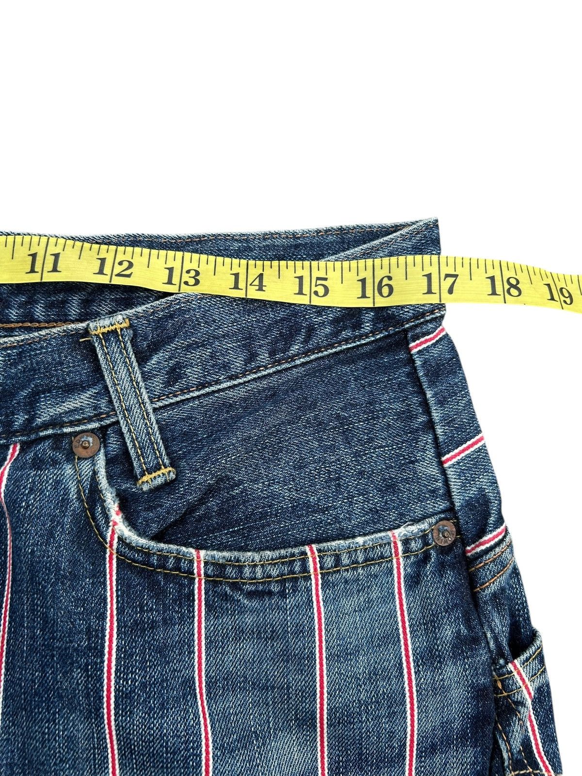 Kapital Vintage Edwin 505 Selvedge Japanese Distressed Denim jeans Size US 34 / EU 50 - 17 Thumbnail
