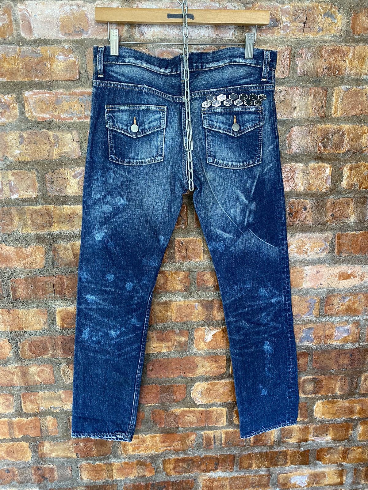 Hysteric Glamour Y2k RNA DNA punk multizipper distresses and repair denim Size US 31 - 9 Thumbnail