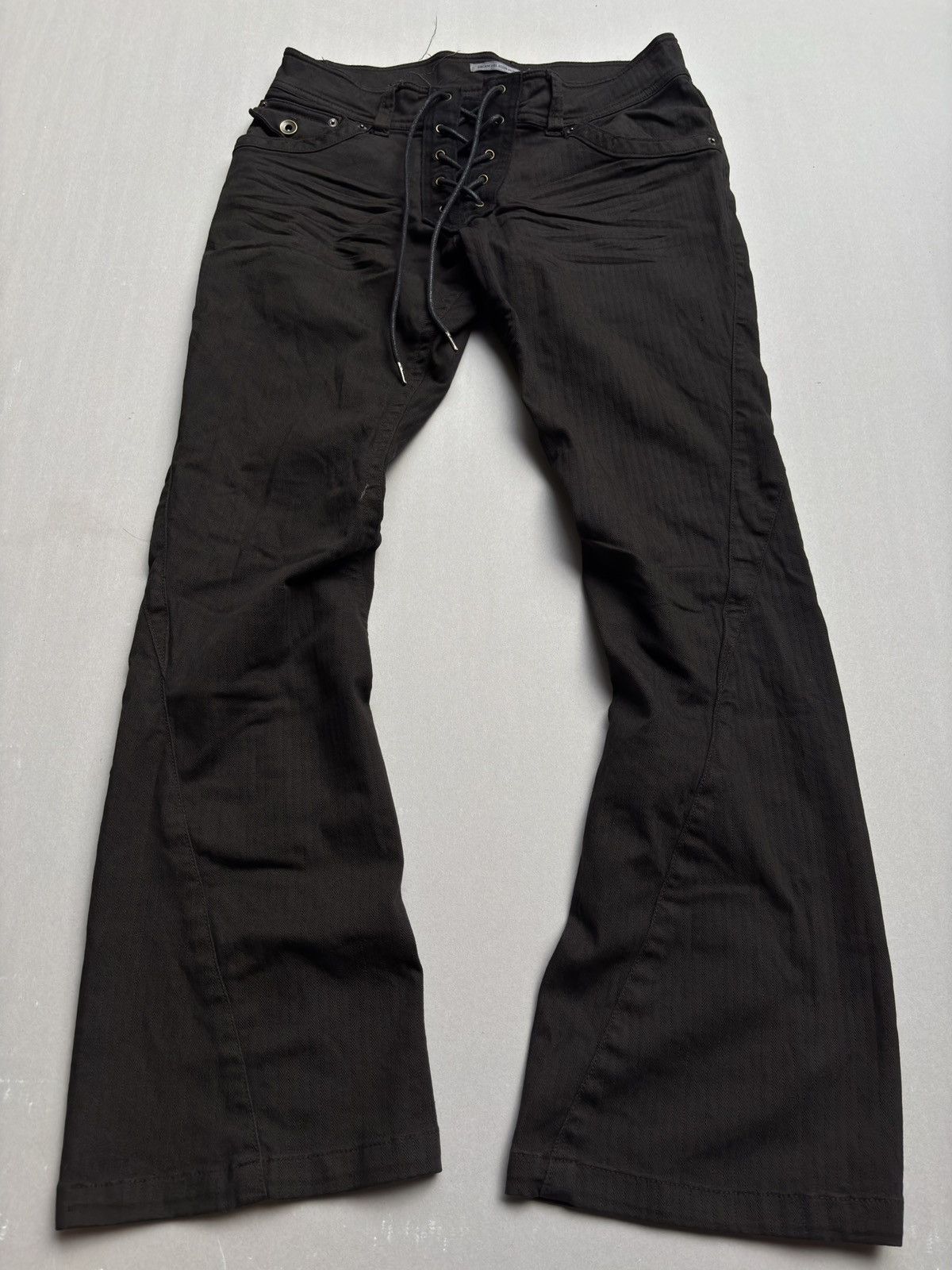 Michel Klein Lace up flare pants Size US 31 - 1 Thumbnail