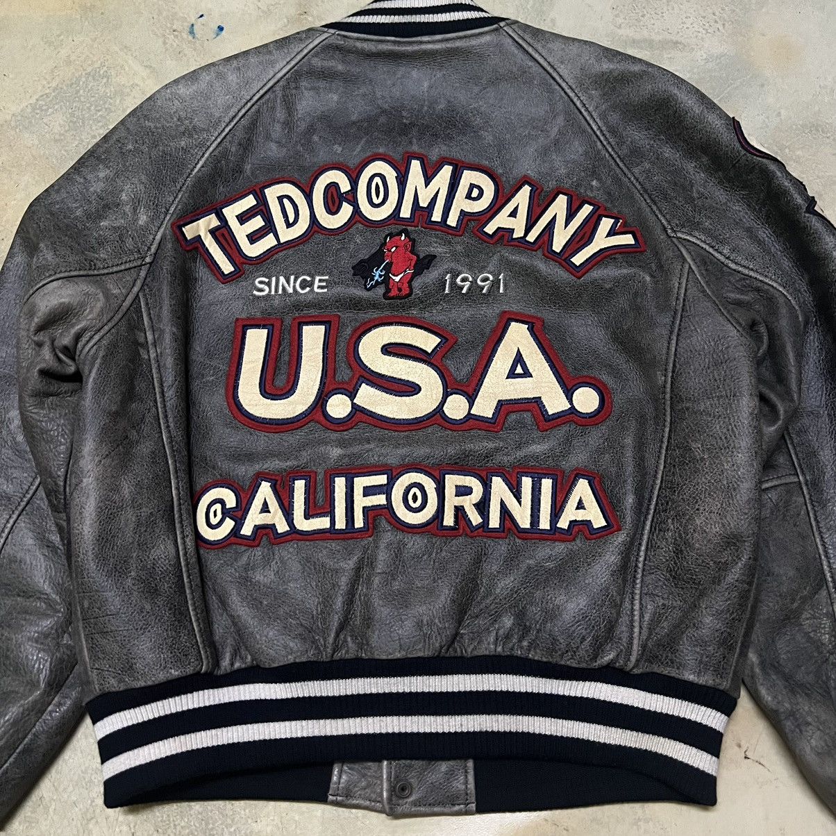 Tedman Vintage Rare Ted Company Leather Varsity Jacket Size US M / EU 48-50 / 2 - 17 Thumbnail