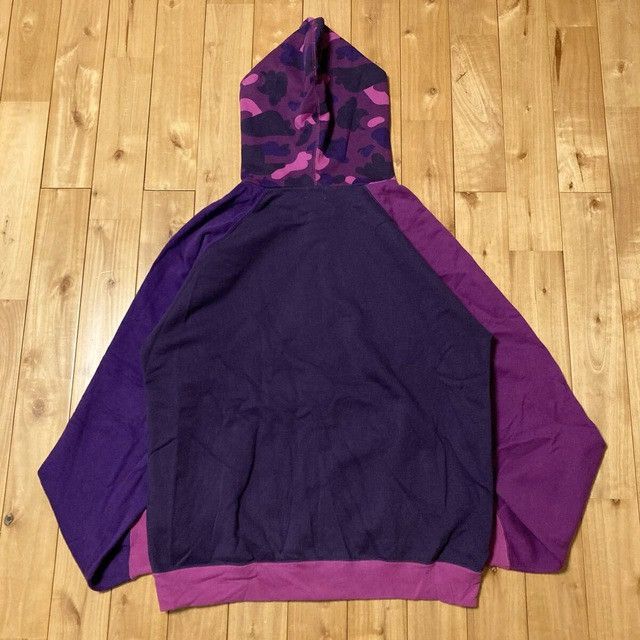 Bape BAPE LOGO PURPLE CAMO Crazy Full Zip Hoodie a bathing ape Size US L / EU 52-54 / 3 - 3 Thumbnail
