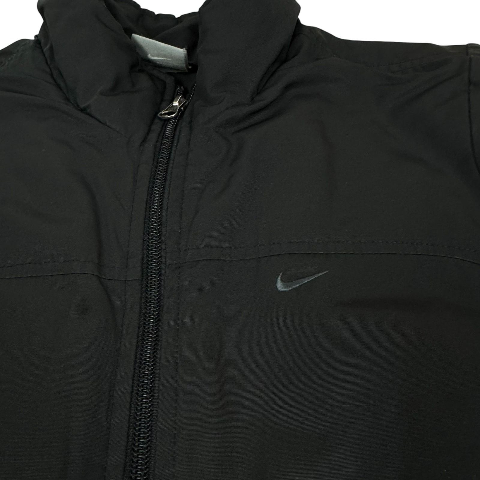 Nike × Vintage Nike Men's Black Swoosh Embroidery Full Zip Jacket Medium Size US M / EU 48-50 / 2 - 3 Thumbnail
