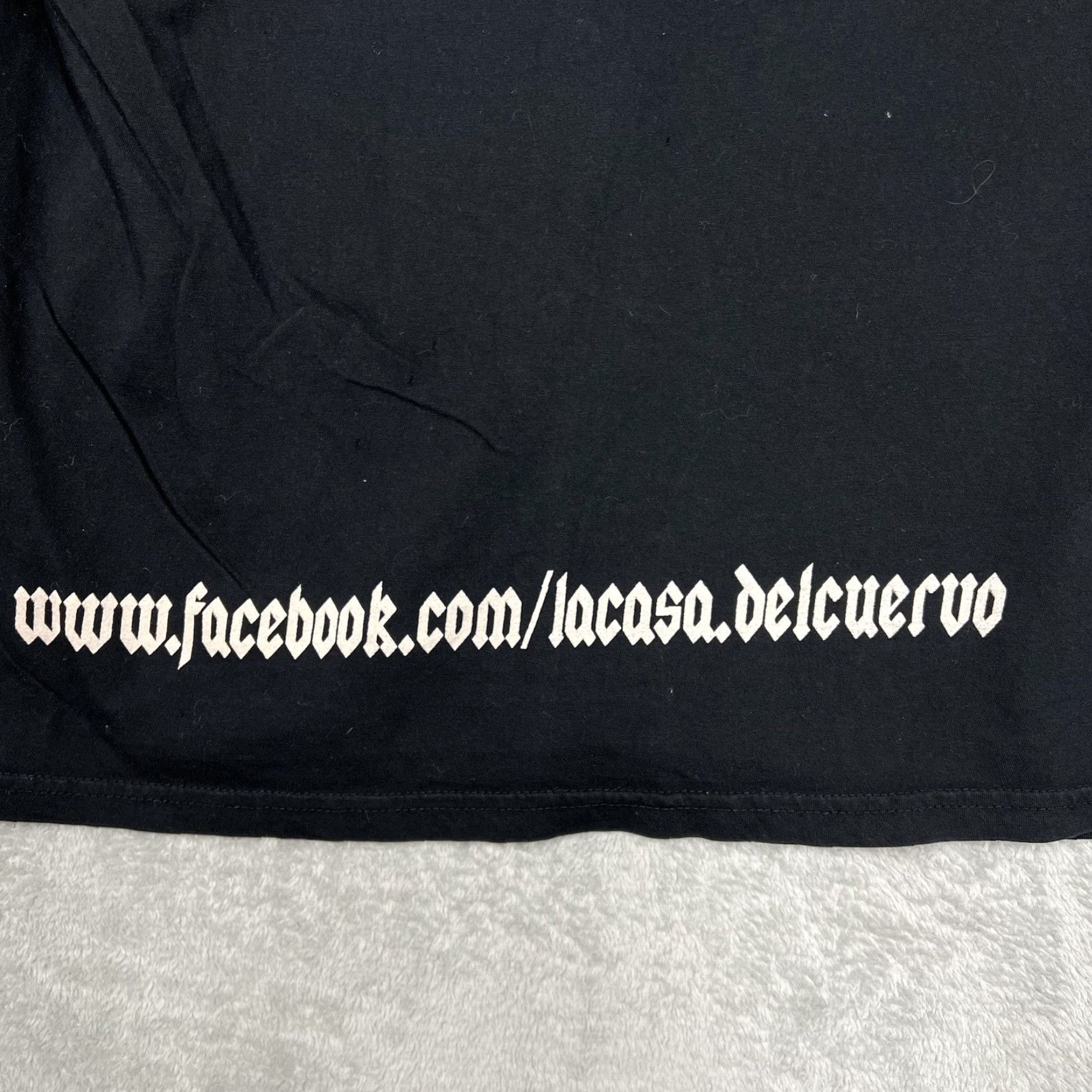 Vintage La Casa Del Cuervo Shirt Mens Large L Slim Tee Black Logo 80s Night Club Rock En Español Throwback Size US L / EU 52-54 / 3 - 6 Thumbnail