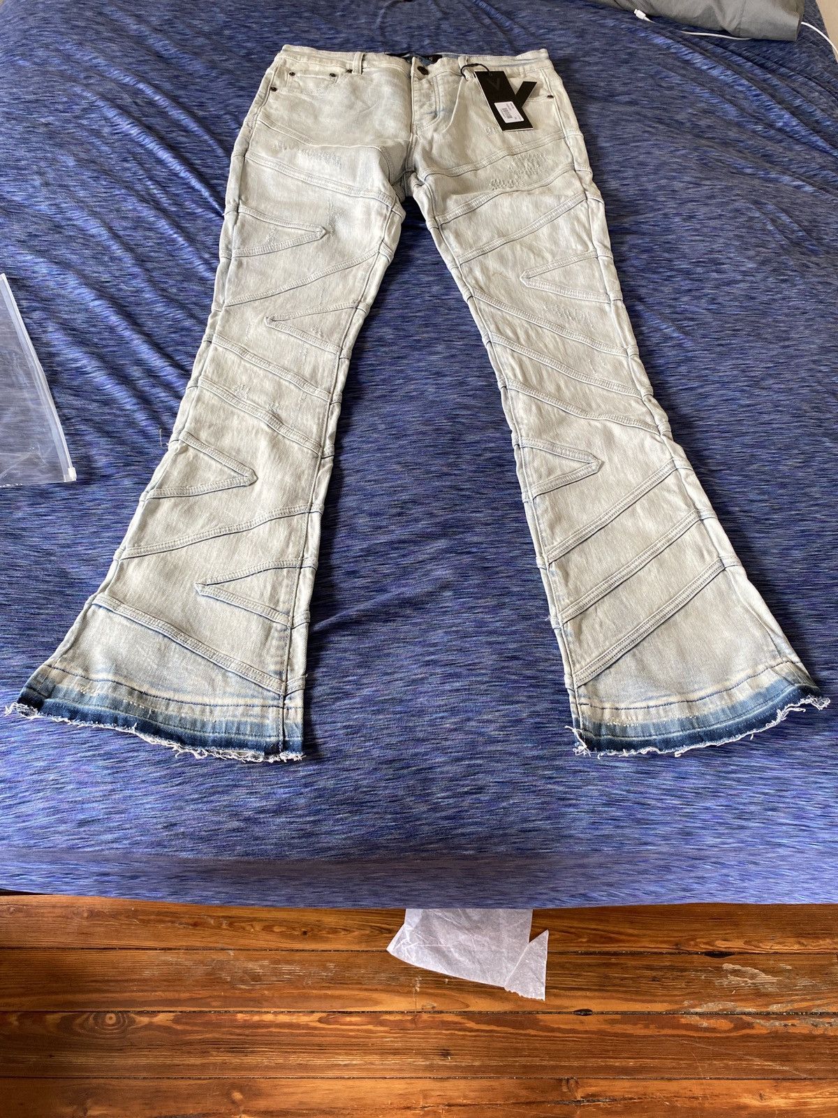 image of Valabasas Stacked Flare Denim Home Of The Original Stacked Jeans in Blue, Men's (Size 36)