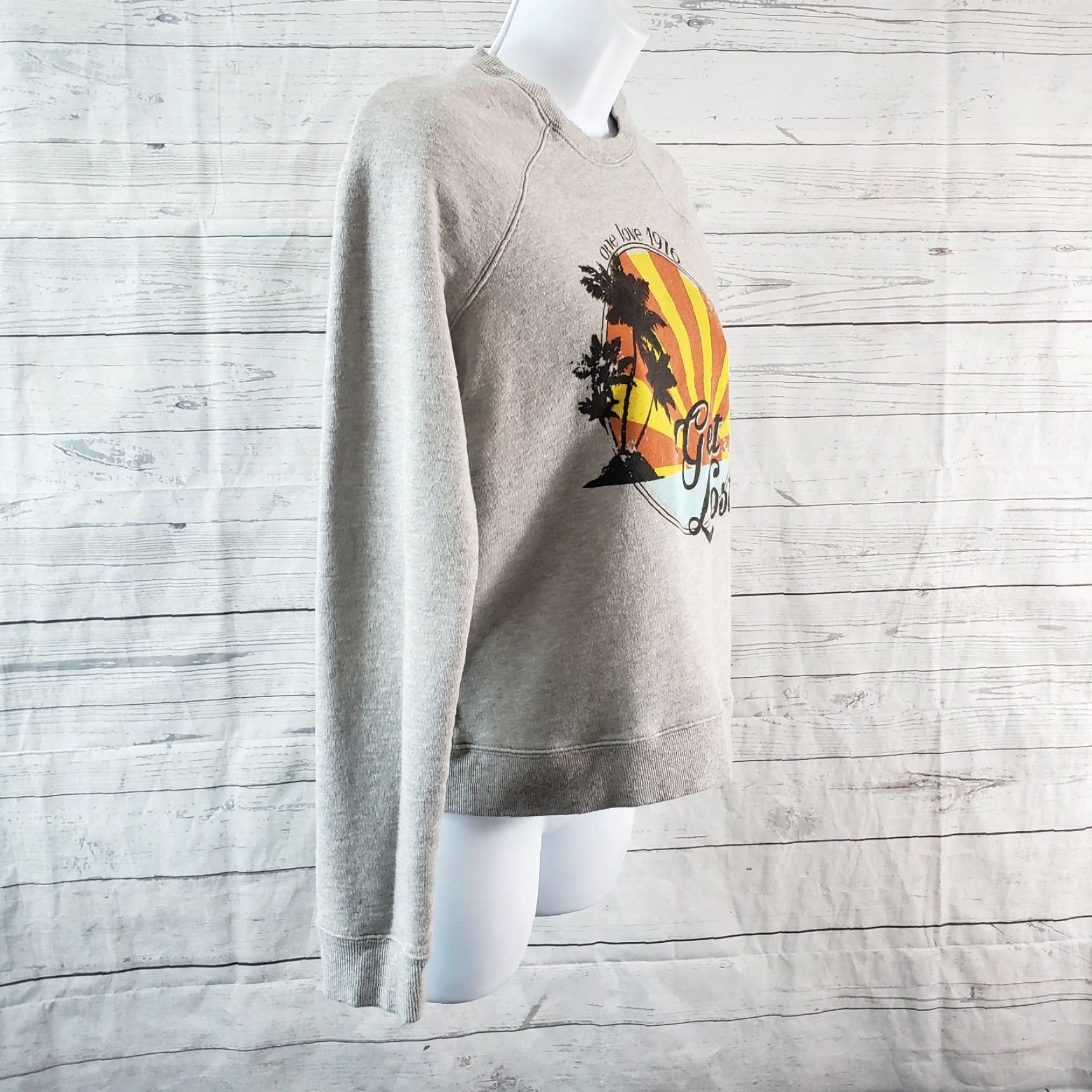 Rebecca Minkoff Rebecca Minkoff Womens Sweatshirt Sz Small Gray Orange Get Lost Cotton Size S / US 4 / IT 40 - 2 Thumbnail