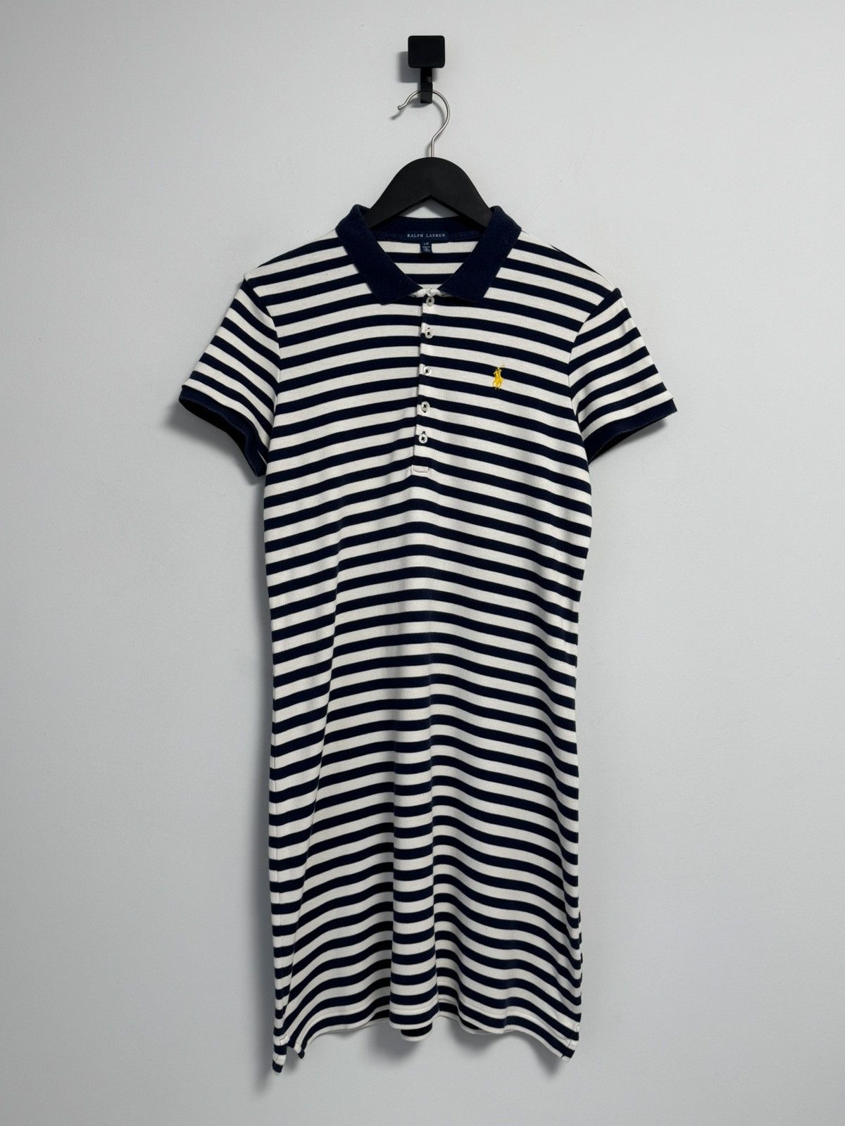 Ralph Lauren Ralph Lauren Striped Cotton Polo Dress Size L / US 10 / IT 46 - 1 Thumbnail