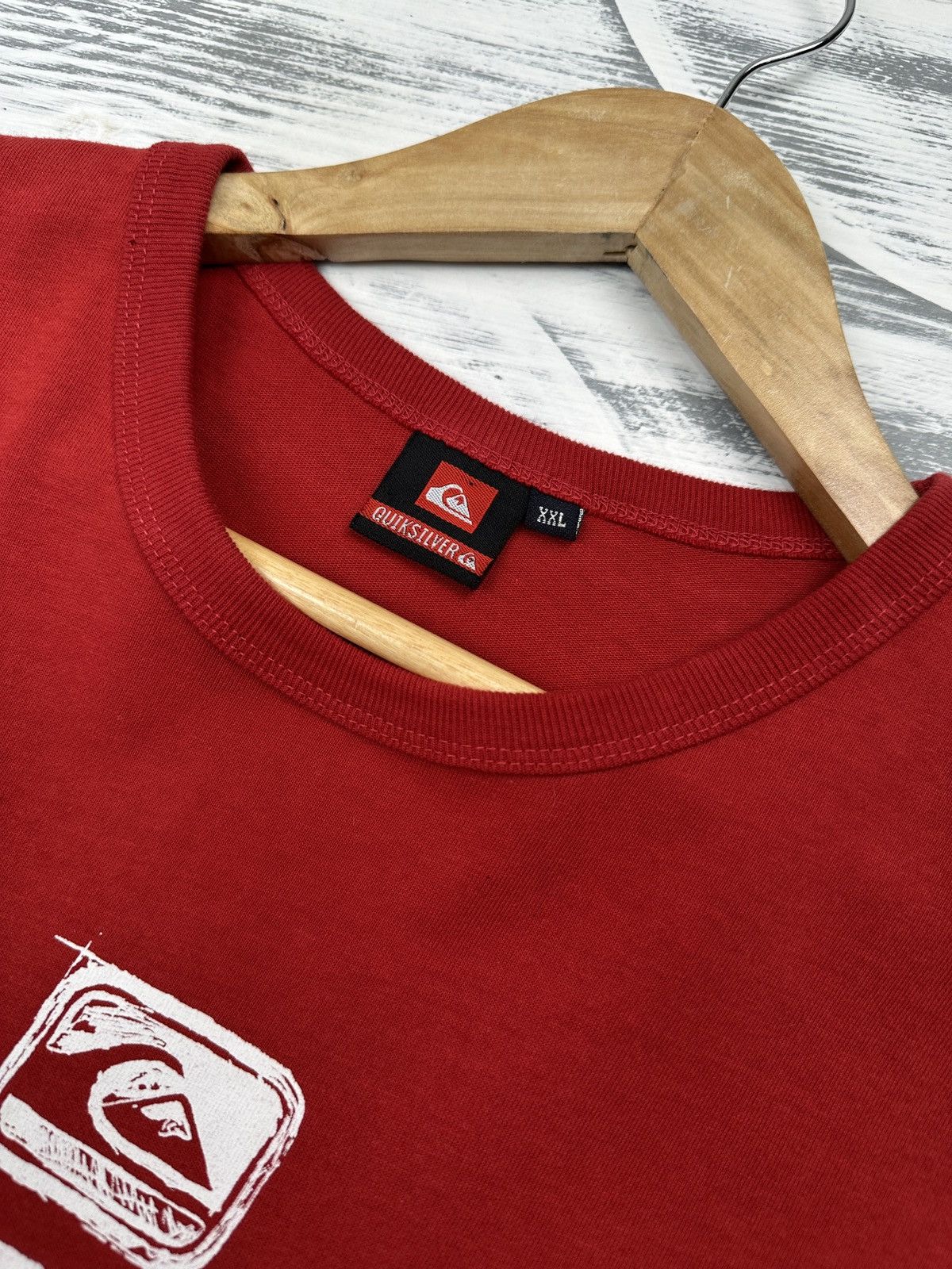 Quiksilver 90s Vintage QUIKSILVER Surf Big Logo Long Sleeve T-Shirt Red Size US XXL / EU 58 / 5 - 7 Thumbnail