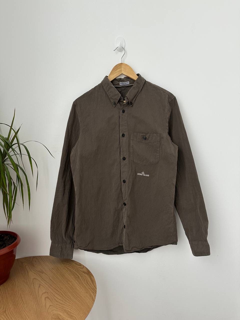 Stone Island × Vintage Vintage Stone Island Brown 90’s Men’s Shirt Size US M / EU 48-50 / 2 - 1 Thumbnail