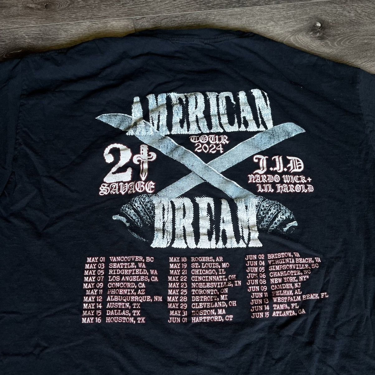 21 Savage 21 Savage with JID The American Dream Tour Rap Logo T Shirt Size US L / EU 52-54 / 3 - 4 Thumbnail