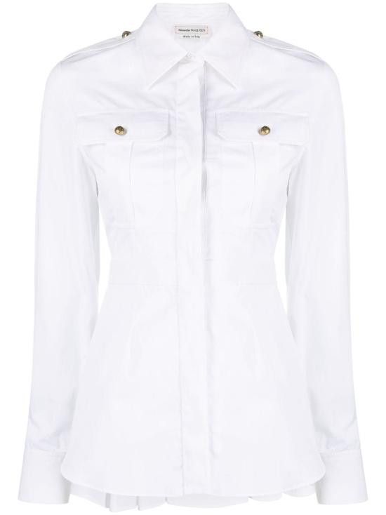 ALEXANDER MCQUEEN Women Shirts 757216 QAAAD9000 White