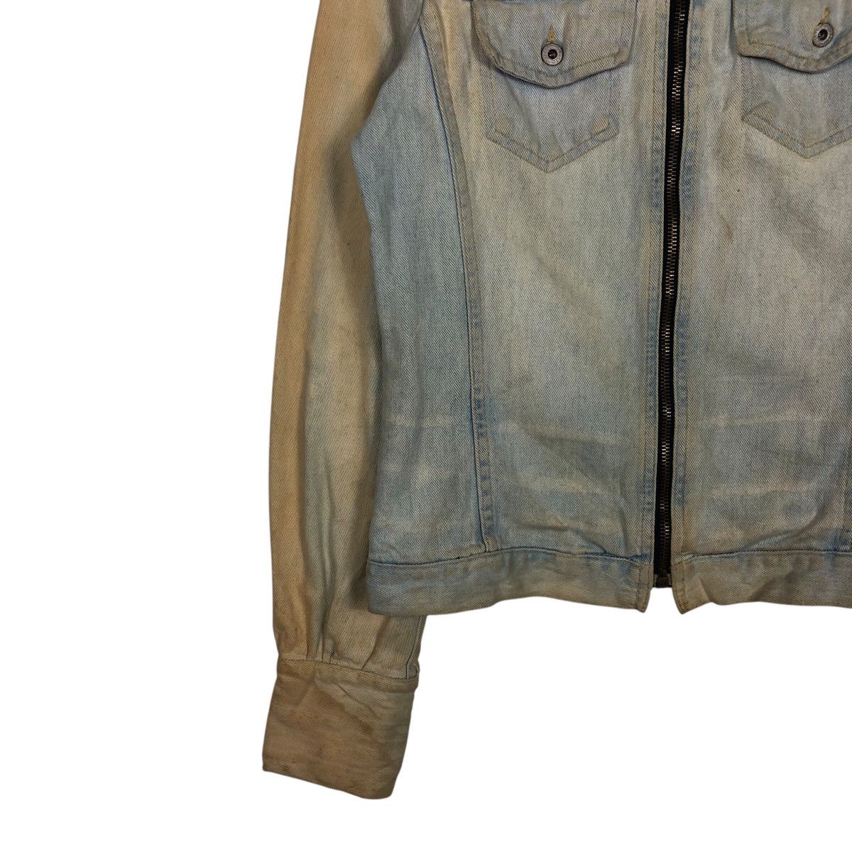 Diesel 📌Cropped Denim Biker Jacket Diesel Acid Wash Design Size US S / EU 44-46 / 1 - 5 Thumbnail