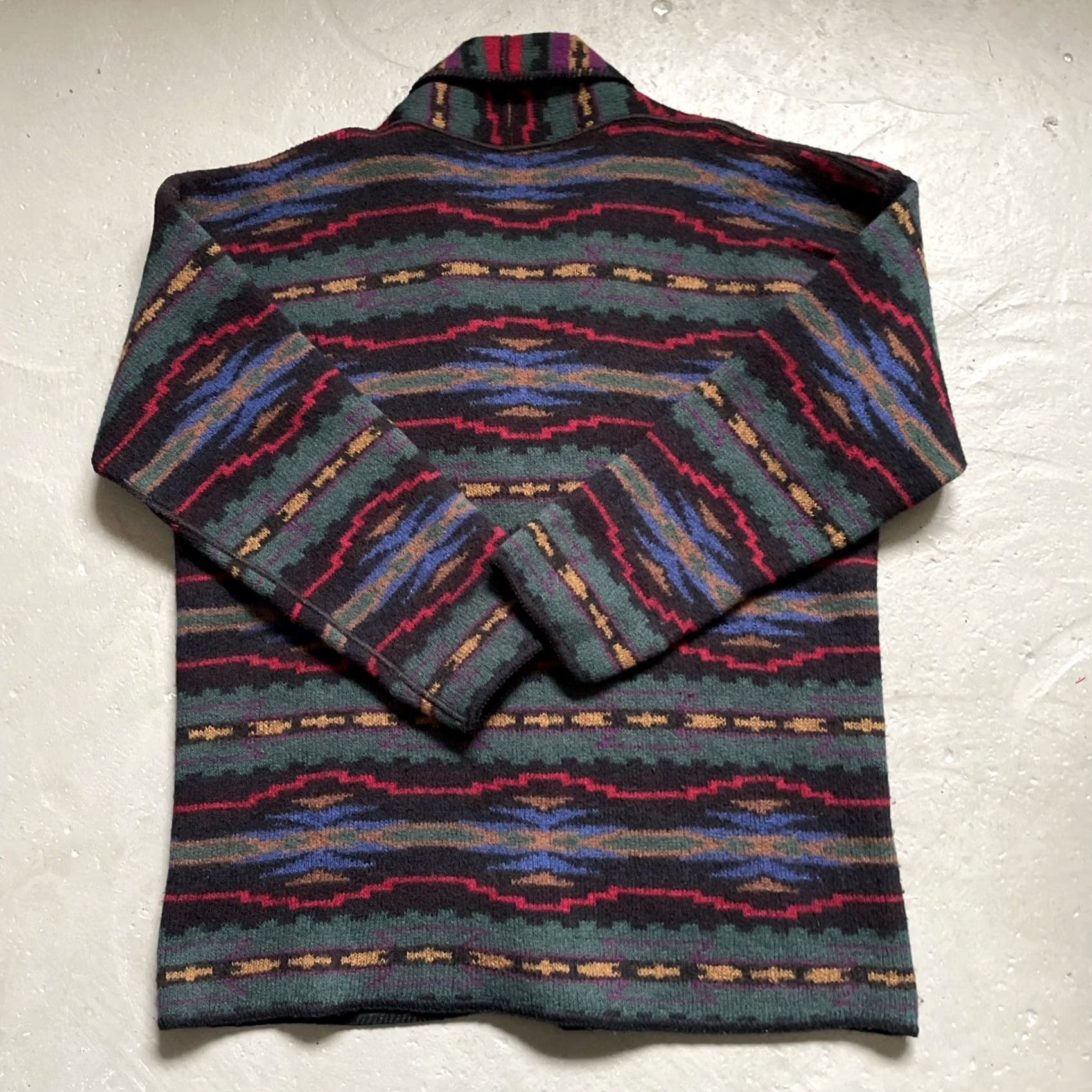 Vintage NWOT Vintage REI Southwestern Wool Aztec Cardigan Sweater Womens XL Pre-Owned Size XL / US 12-14 / IT 48-50 - 7 Thumbnail