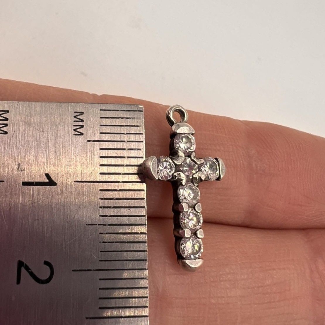 Vintage Vintage Sterling Silver 925 Cross Pendant 1.17g Size ONE SIZE - 5 Thumbnail