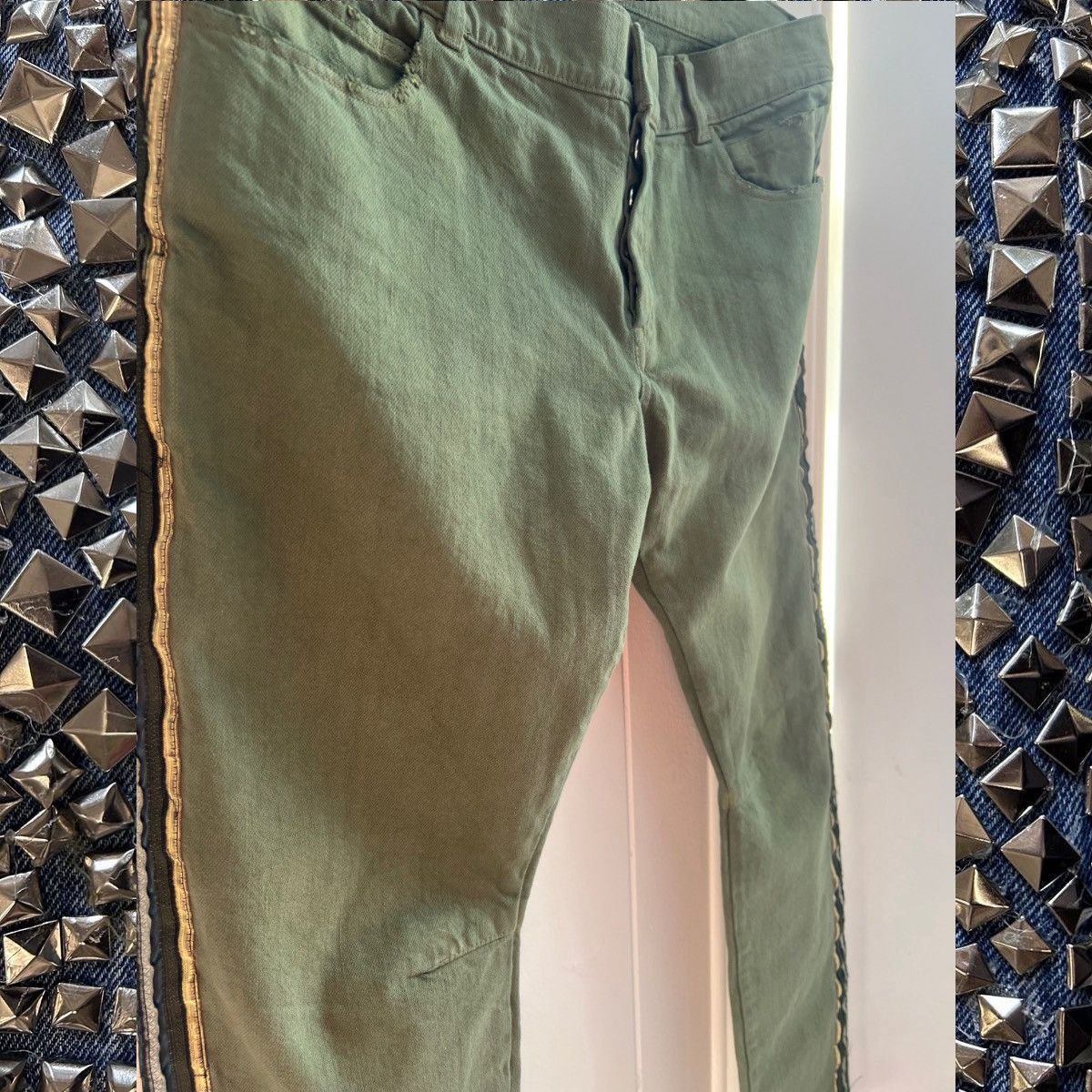 Balmain BALMAIN SS13 GREEN CANVAS PANTS Size US 33 - 2 Thumbnail