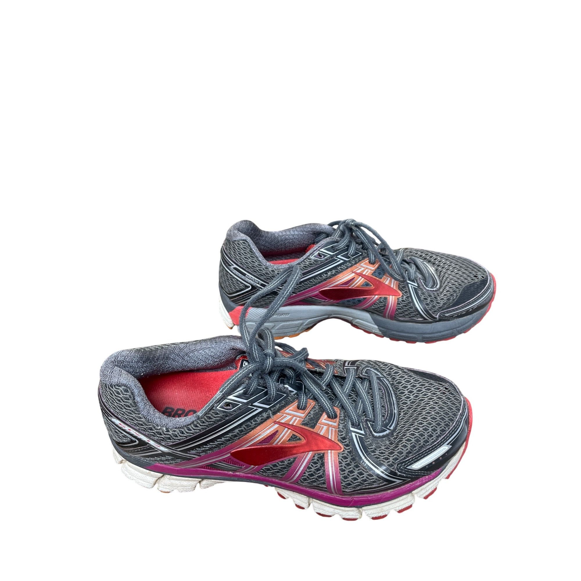 Asics Brooks GTS 17 Womans pink gray running sneakers SZ 9D SKU 94 Size US 9 / IT 39 - 4 Thumbnail