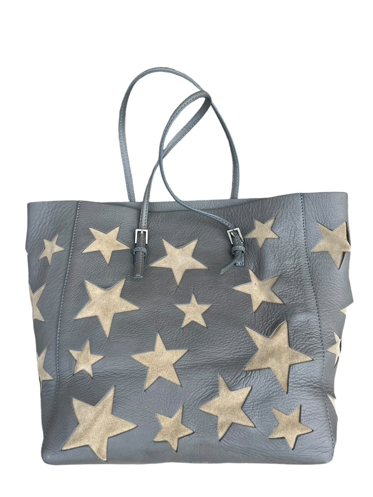 Leather Handmade Amantes Amentes Stars Patina Leather Tote Bag Size ONE SIZE - 9 Thumbnail