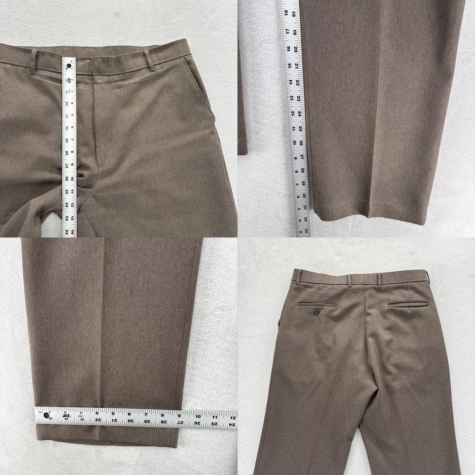 Levi's VINTAGE Levi's Action Slacks Dress Pants Mens 36x30 Brown 90s Dacron Polyester Slacks Dress Pants Mens Brown 90s Size US 36 / EU 52 - 8 Thumbnail
