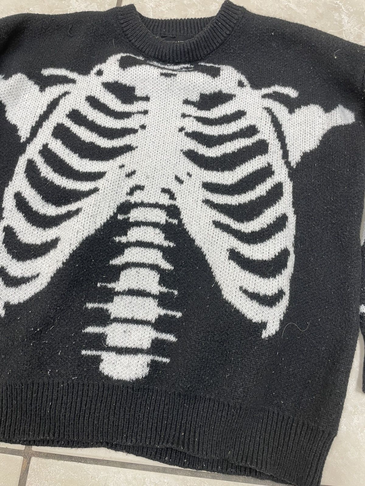 Japanese Brand Y2k Skull Knitted Sweatshirt Size US M / EU 48-50 / 2 - 2 Thumbnail