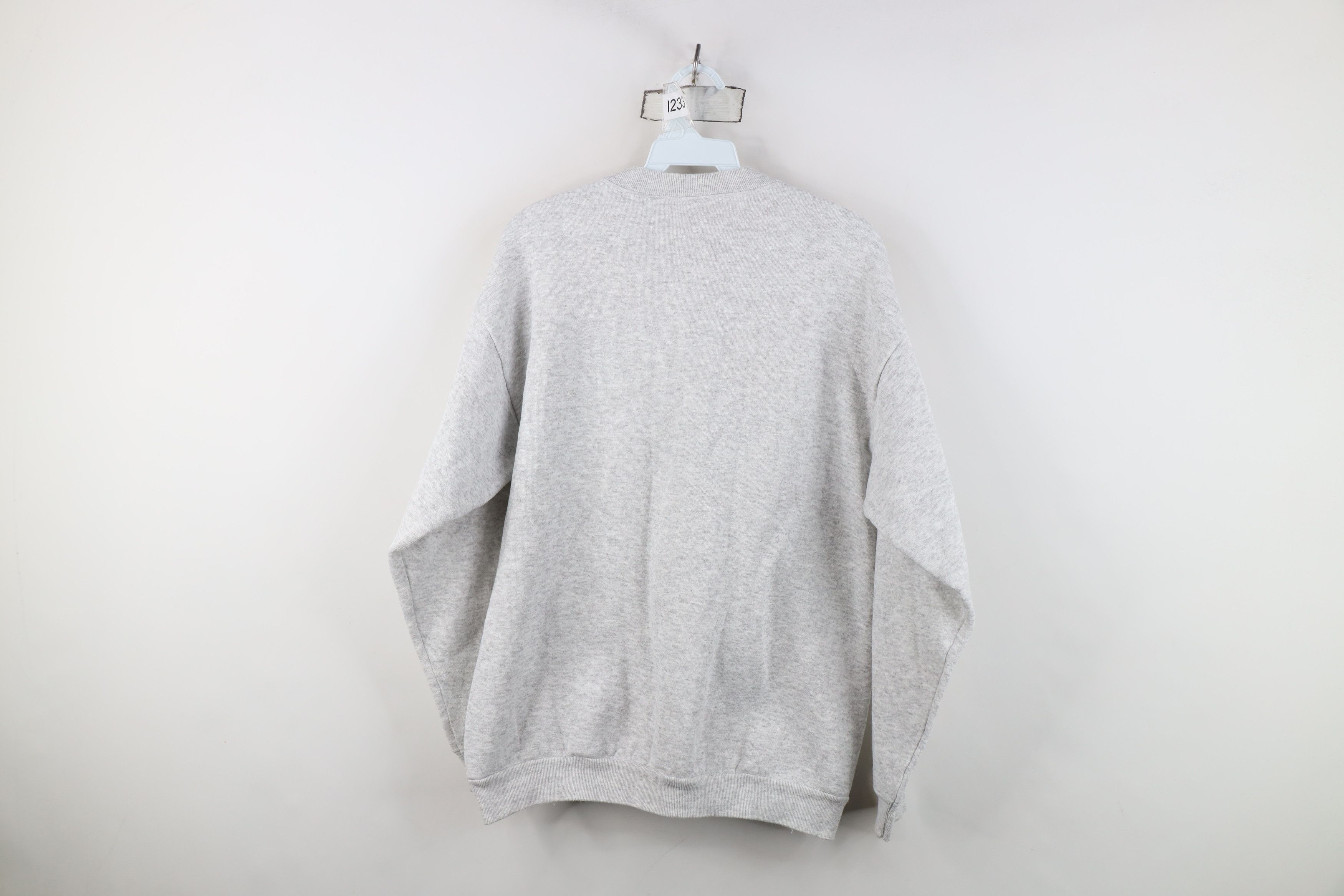Vintage Vintage 90s Streetwear Crewneck Sweatshirt Heather Gray USA Size US M / EU 48-50 / 2 - 7 Thumbnail