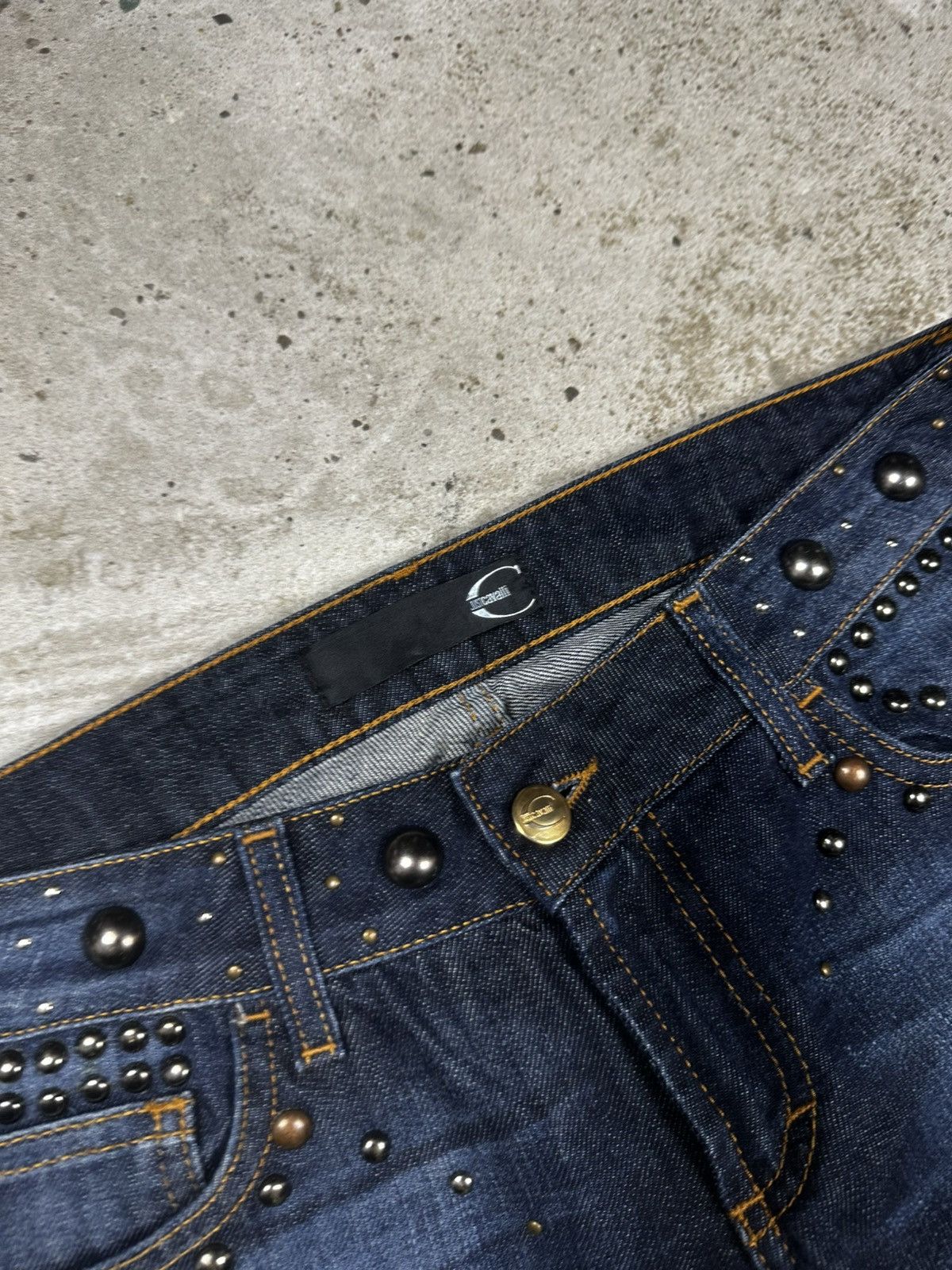 Just Cavalli AW2010 Just Cavalli Studed Jeans Washed Flare Bootcut Denim Size 27" / US 4 / IT 40 - 6 Thumbnail