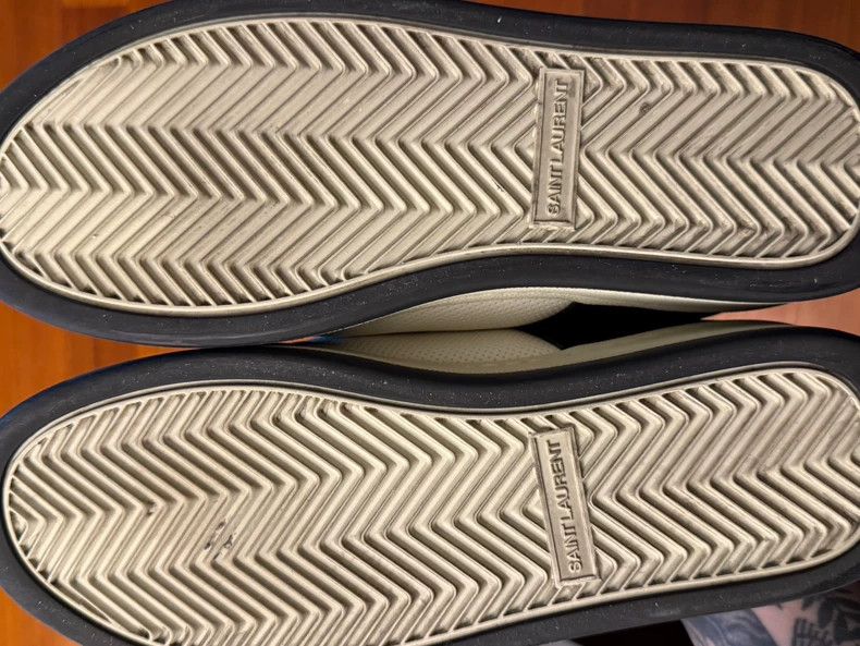 Saint Laurent Paris Saint Laurent Paris Black and white low-top sneakers shoes Size US 10 / EU 43 - 4 Thumbnail