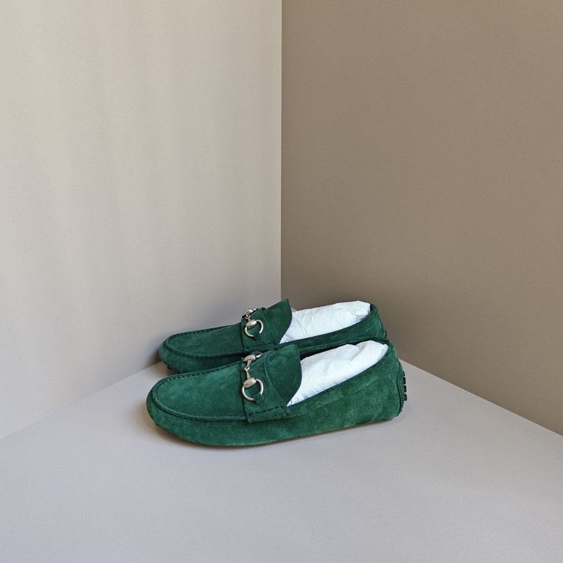 Gucci Gucci Horsebit Suede Loafers for Men in Green 0079 Size US 8 / EU 41 - 1 Thumbnail