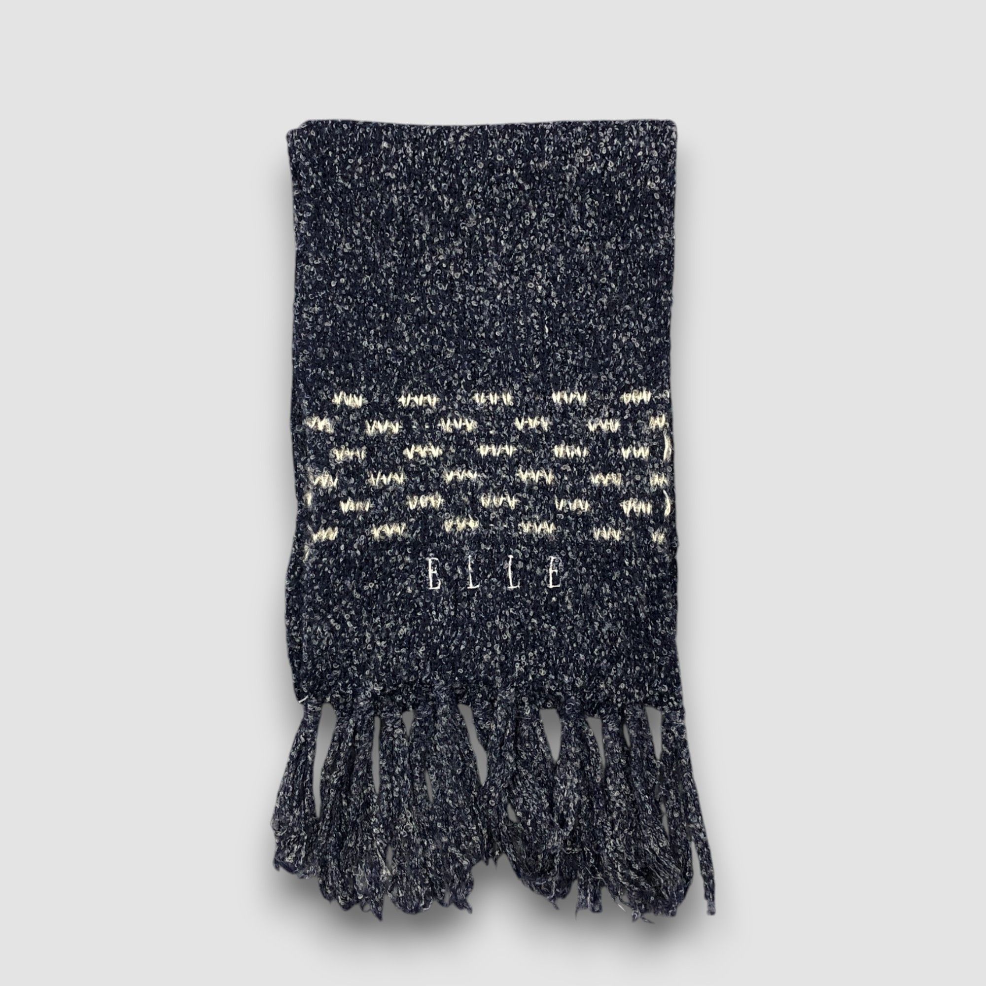 Japanese Brand Vintage Elle Scarf Muffler Wool Knit Winter Neck Scarves Size ONE SIZE - 2 Thumbnail