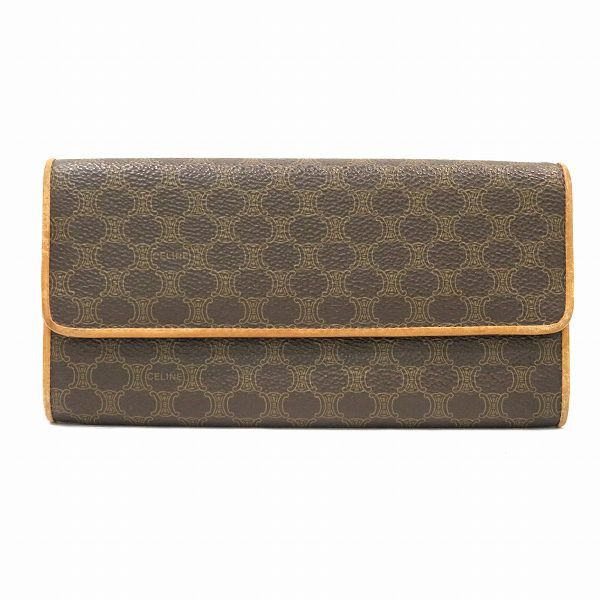Celine Celine Celine Macadam Brown Long Wallet Unisex Canvas Long Wallet in Good Condition Size ONE SIZE - 1 Thumbnail