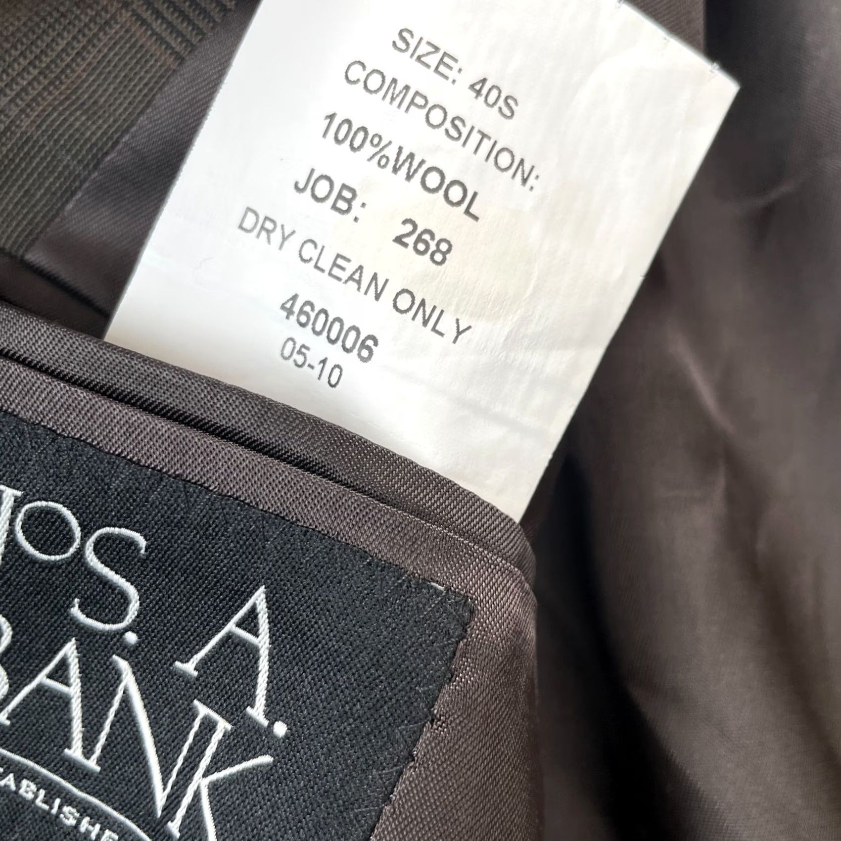Jos. A. Bank VTG Jos. A. Bank Jacket Mens 40S Brown Sport Coat Glen Plaid Wool Single Breasted Wool 40 Medium? Size US XXS / EU 40 - 6 Thumbnail