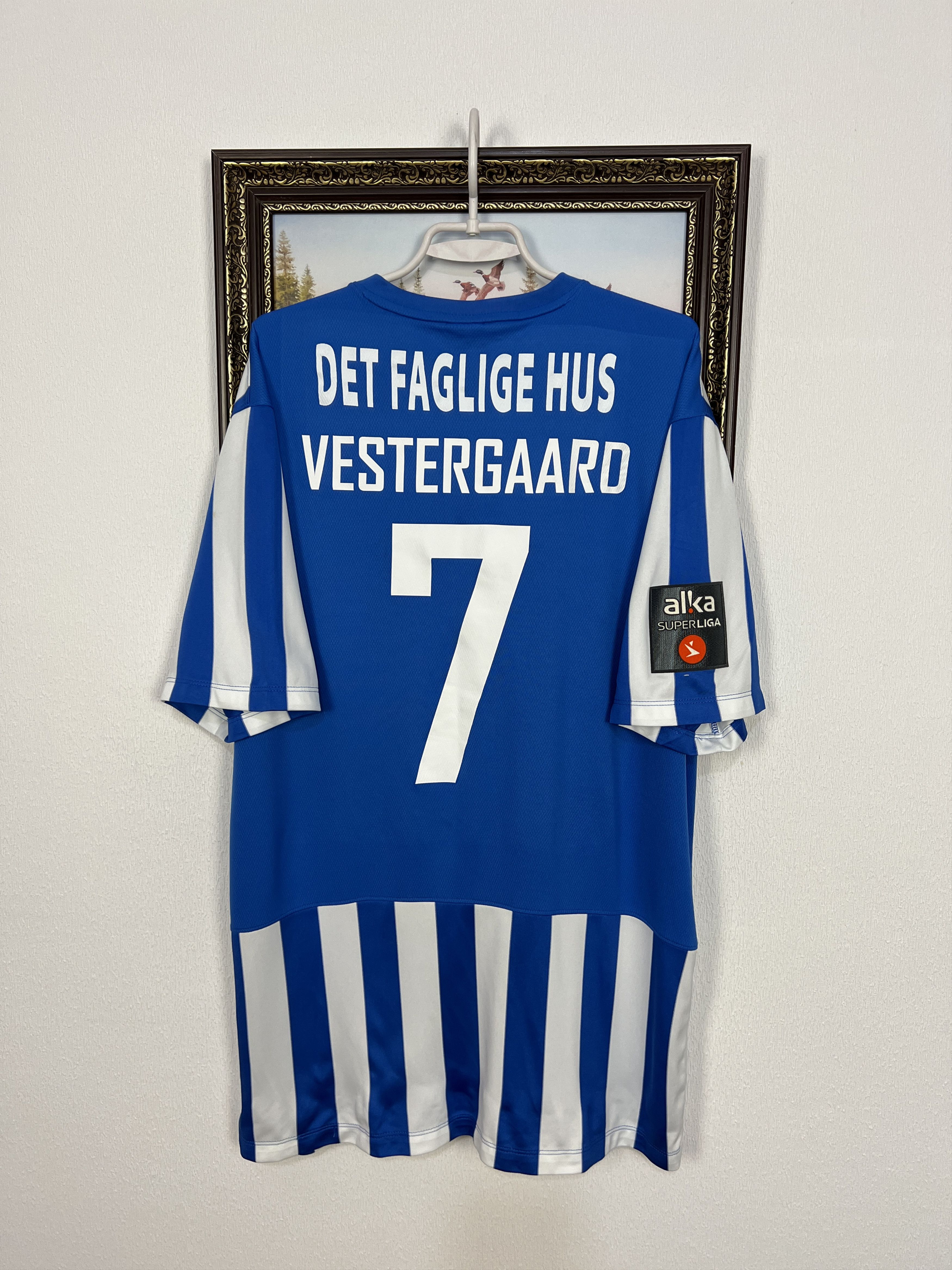 Nike Esbjerg Home football shirt 2014 Nike #7 Vestergaard Size US XXL / EU 58 / 5 - 15 Thumbnail