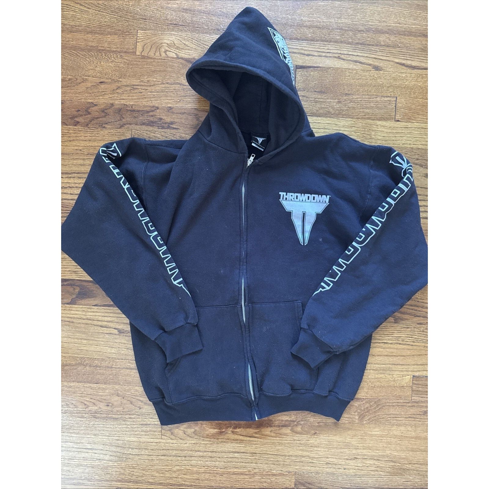 Affliction Y2K Affliction Throwdown MMA UFC Full Zip Black Hoodie Size US L / EU 52-54 / 3 - 2 Thumbnail
