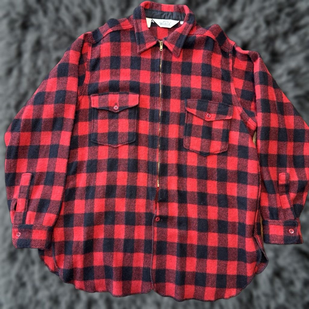 Vintage VINTAGE Woolrich Jacket Women’s XL Red Buffalo Plaid Wool Flannel Coat Size XL / US 12-14 / IT 48-50 - 1 Thumbnail