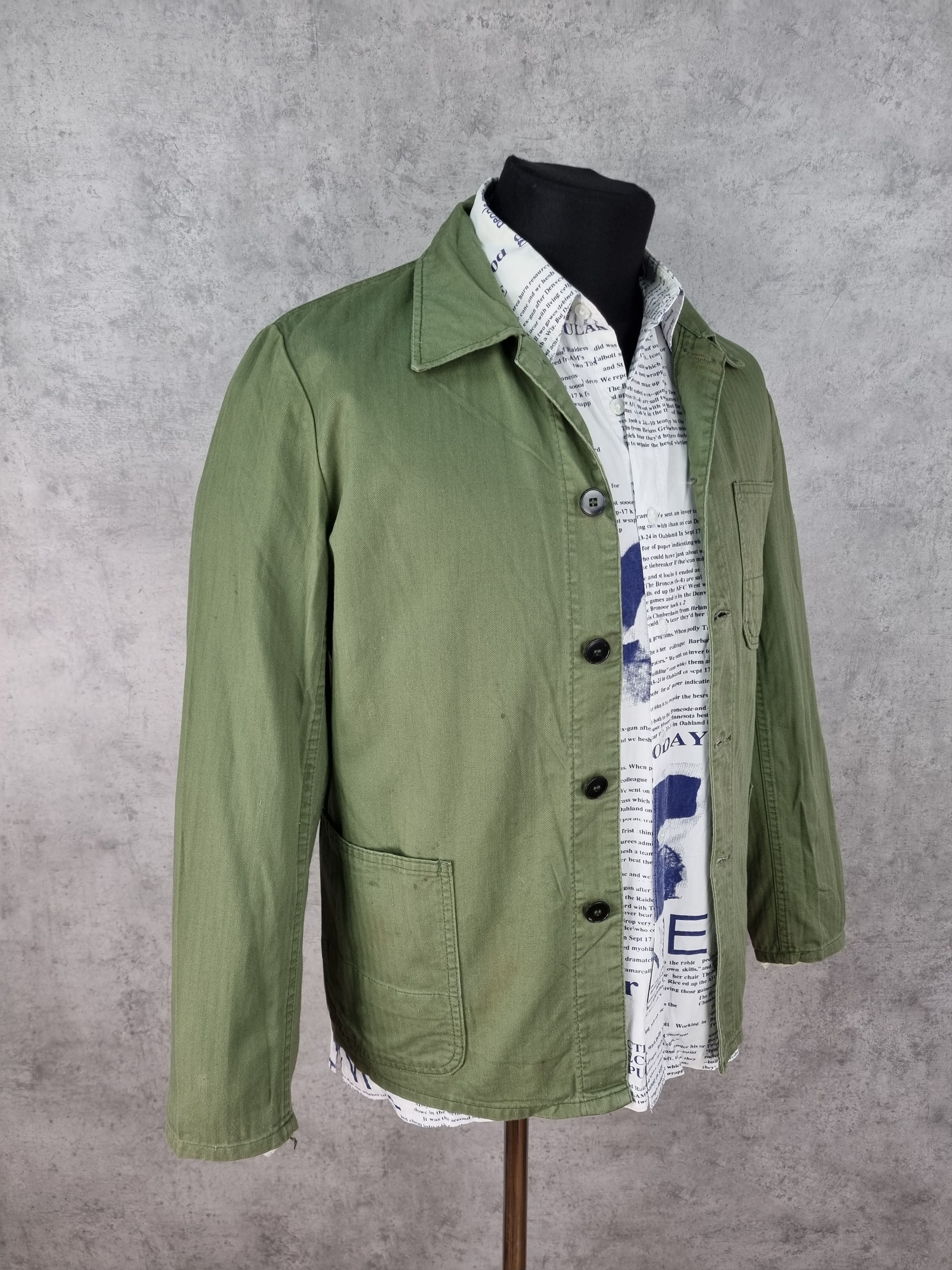Le Laboureur × Vetra 90s Sanfor Worker Military French Chore Light Jacket Size US M / EU 48-50 / 2 - 4 Thumbnail