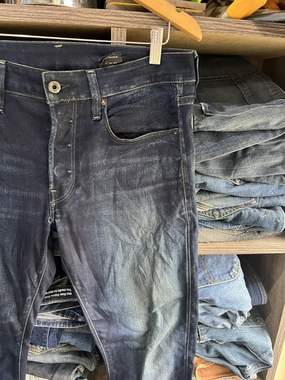 G-Star 🔥G Star Raw 3301 Slim Distressed Denim Size US 33 - 6 Thumbnail