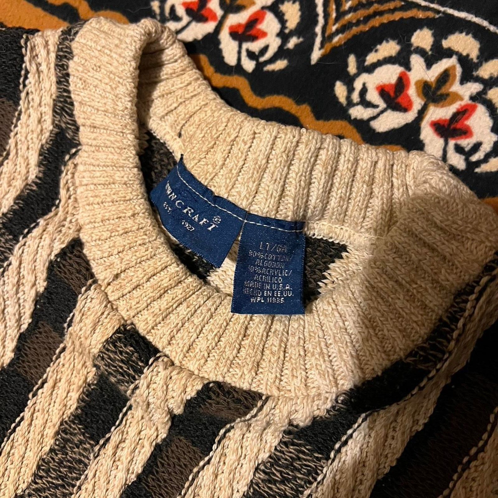 Coogi × Protege × Tundra Mens coogi knit sweater 3d knit cable knit heavyweight y2k Size US L / EU 52-54 / 3 - 3 Thumbnail