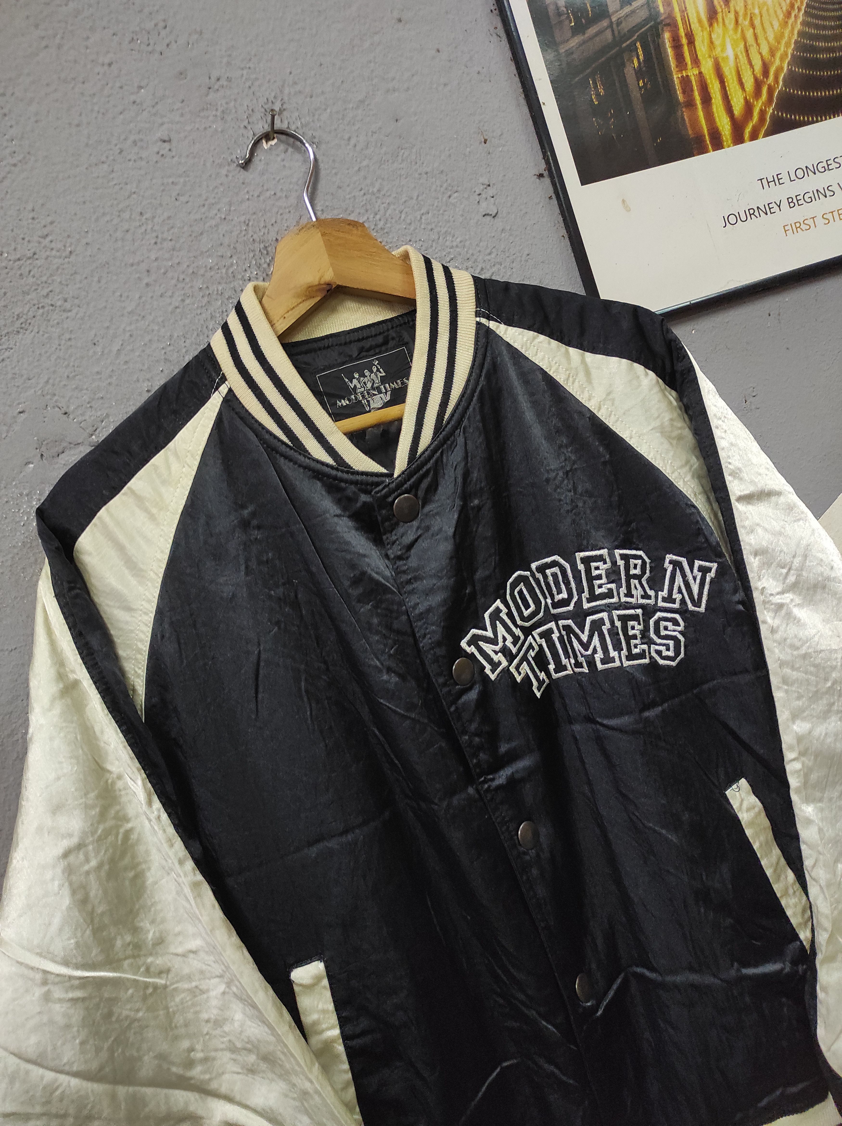 Japanese Brand × Vintage MODERN TIMES 1950 EMBROIDERY LOGO SUKAJAN JACKET DISTRESSED Size US M / EU 48-50 / 2 - 3 Thumbnail