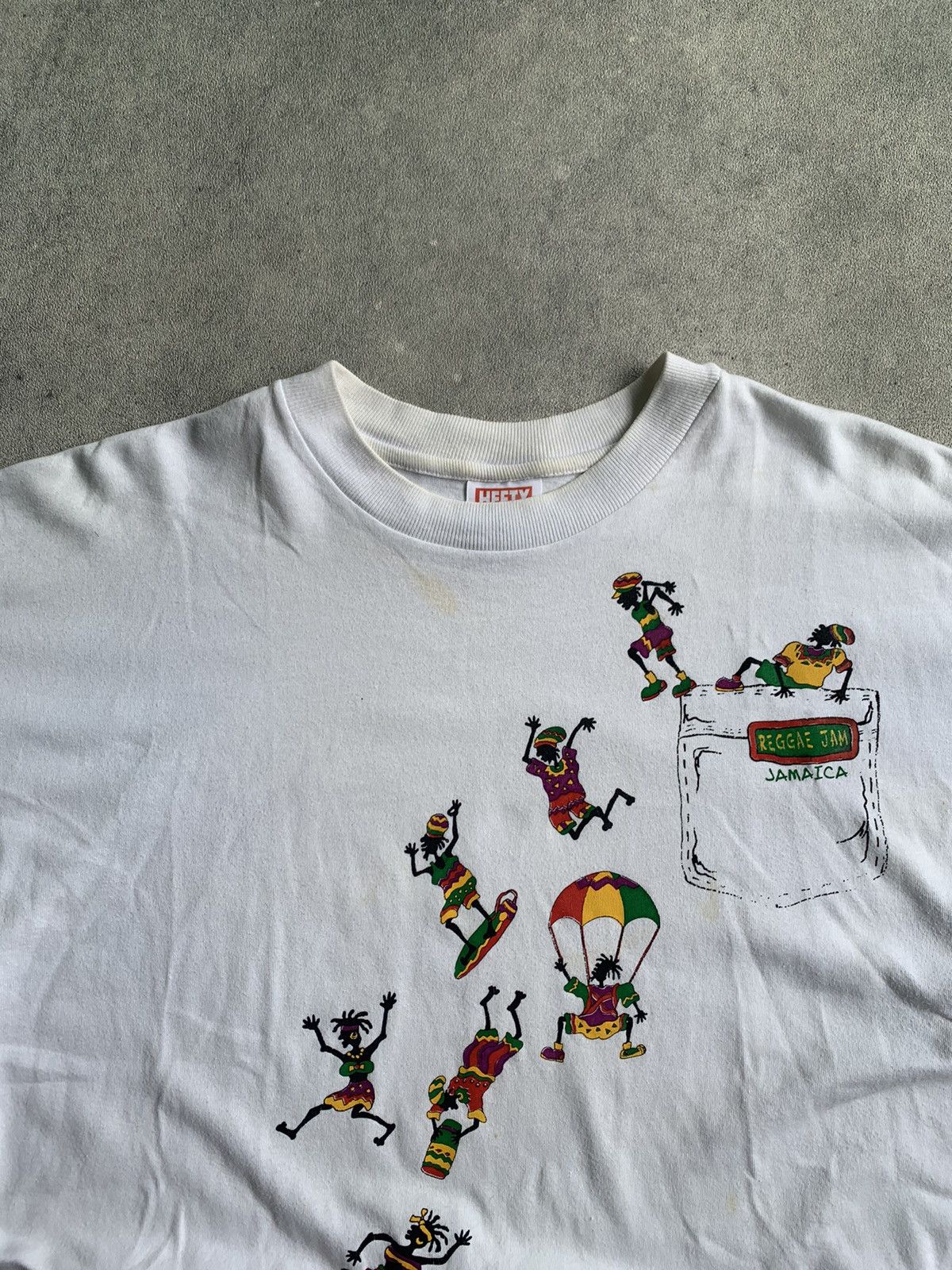 Vintage Vintage 90s Jamaica Reggae Jam Rasta Singgle Stitch Size US L / EU 52-54 / 3 - 4 Thumbnail