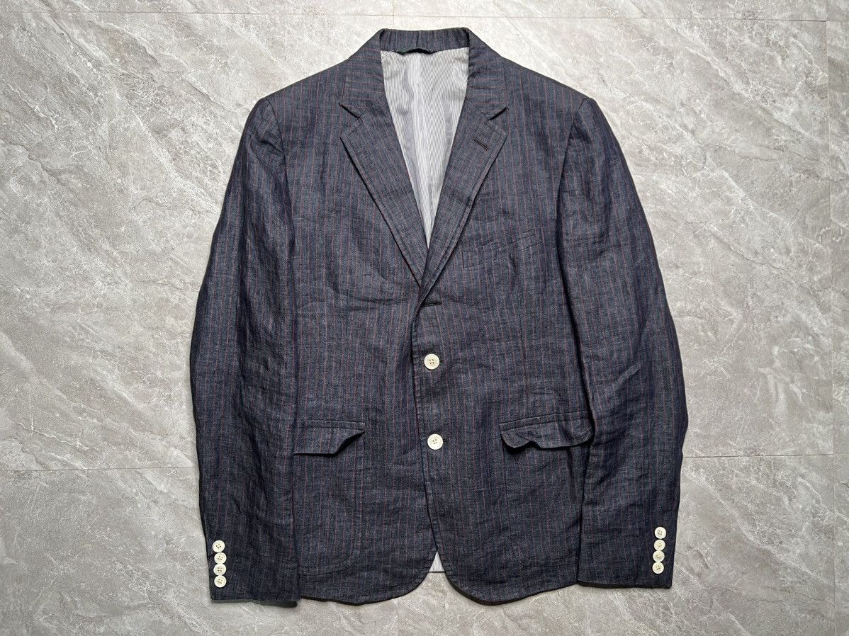 Band Of Outsiders Band Of Outsiders Hand Tailored MOP buttons Linen Blazer Size US L / EU 52-54 / 3 - 1 Thumbnail