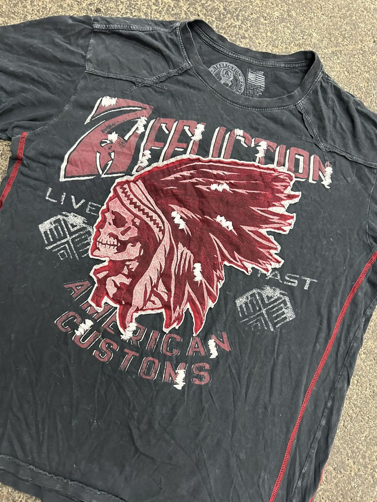 Affliction × Vintage Y2K affliction graphic t shirt Size US XL / EU 56 / 4 - 4 Thumbnail
