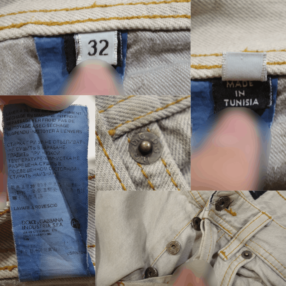 Dolce & Gabbana 00S Distressed Mud Dirty Loose Jeans Vintage Size US 32 / EU 48 - 7 Thumbnail