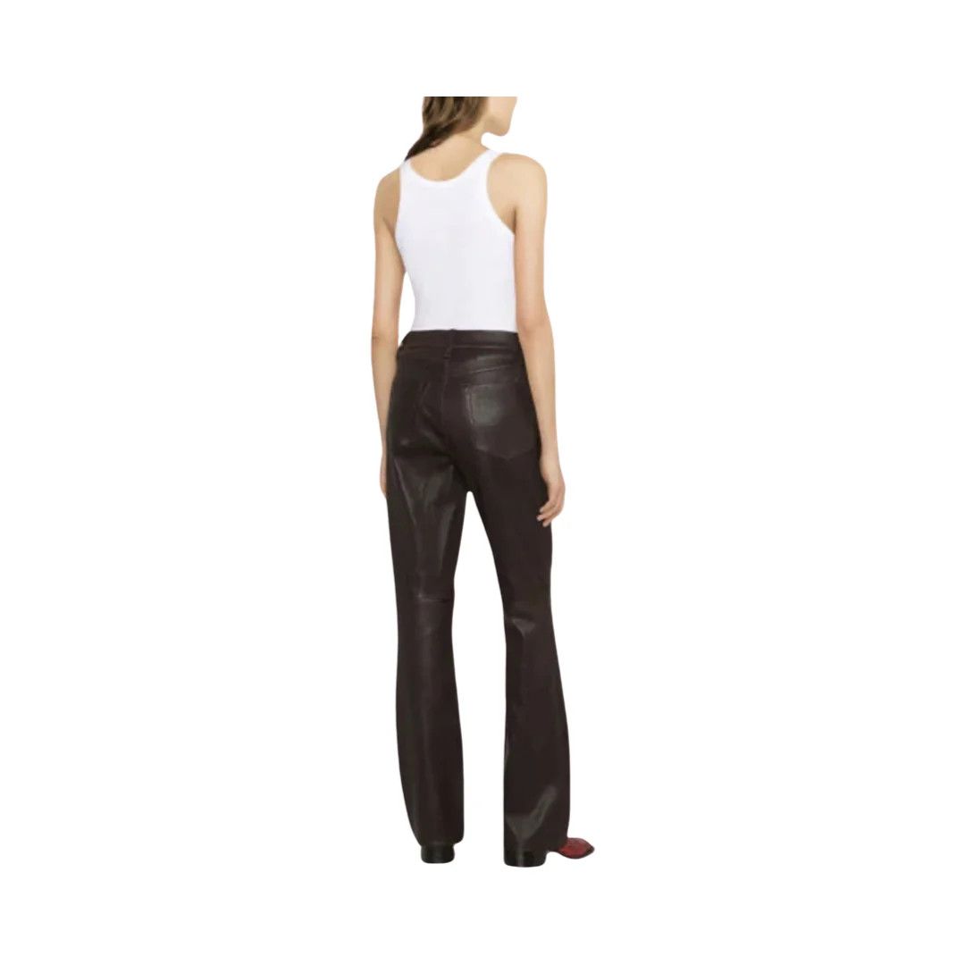 RE/DONE o1mle0524 Leather Trousers in Brown Size 30" / US 8 / IT 44 - 2 Thumbnail