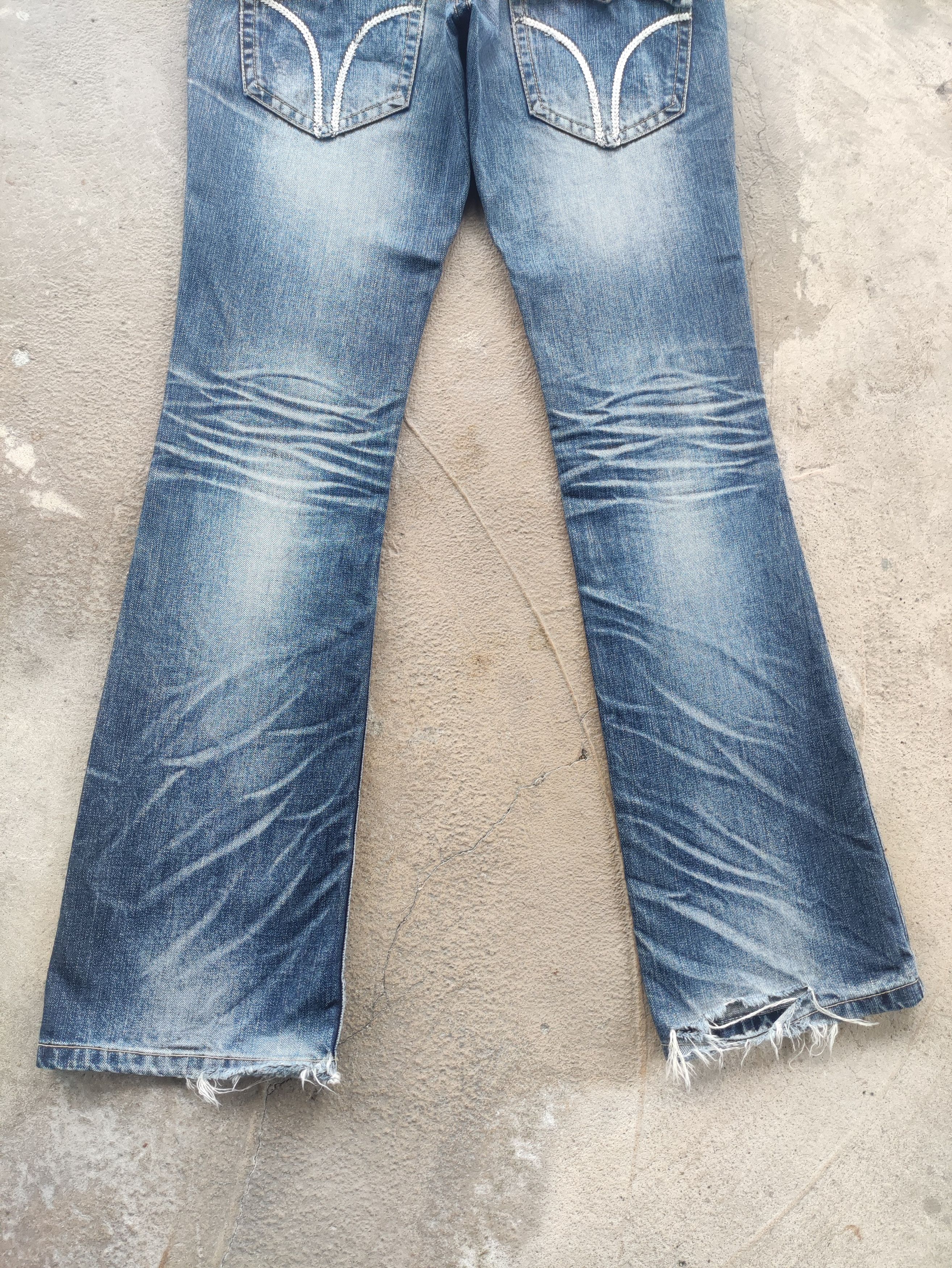 Japanese Brand Vintage Lolita Beast Flare Denim Distressed Faded Denim Size 32" / US 10 / IT 46 - 10 Thumbnail