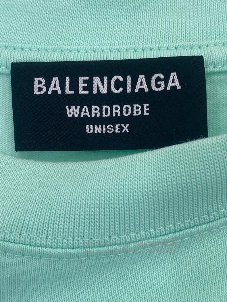 Balenciaga Balenciaga Mint Green Short Sleeve T-Shirt with Front and Size US S / EU 44-46 / 1 - 3 Thumbnail