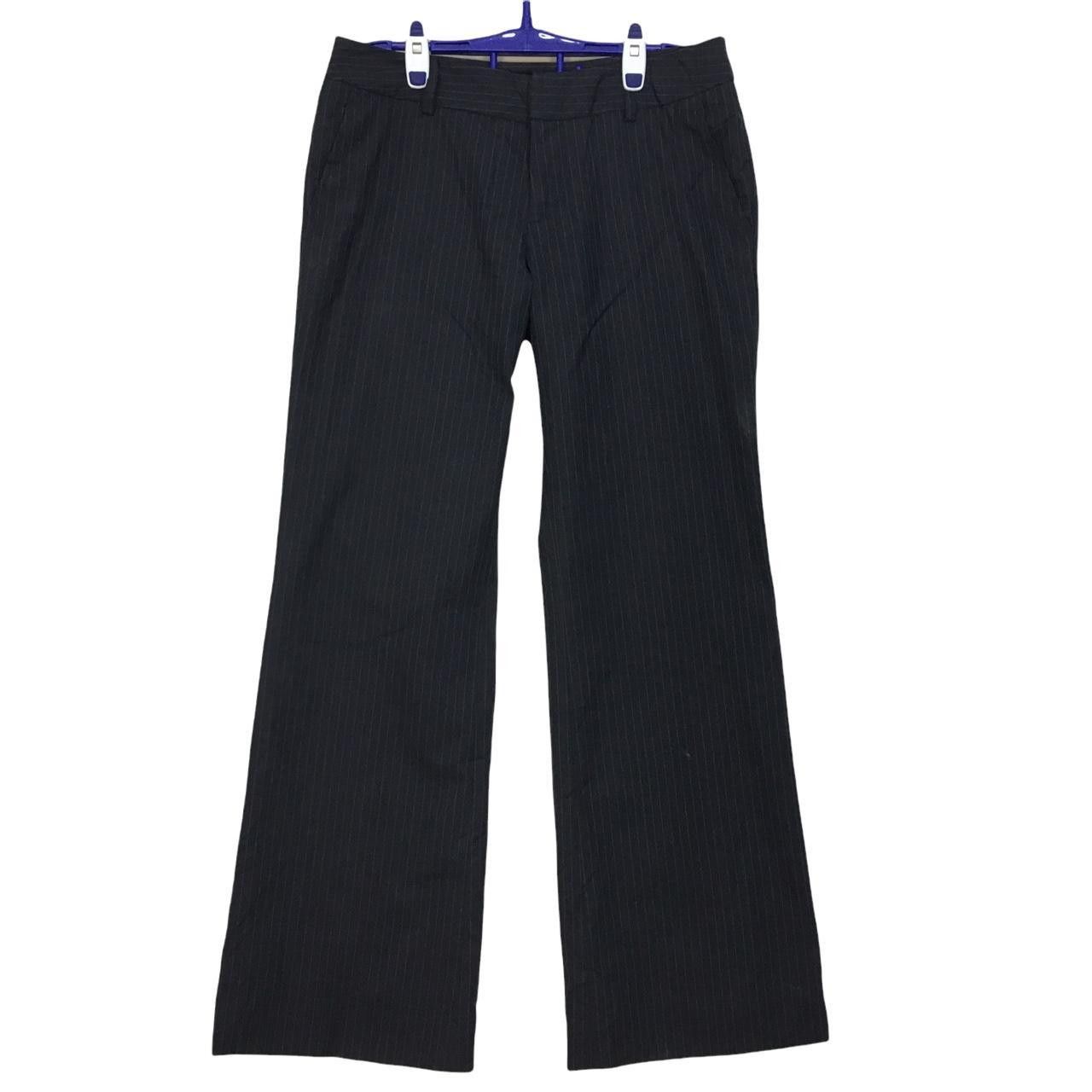 Vintage Vtg INED Striped Pants Trousers Wide Leg Casual Pants Size 30" / US 8 / IT 44 - 1 Thumbnail